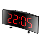 Axyaa LED Curved Screen Alarm Clock with Temperature and Snooze