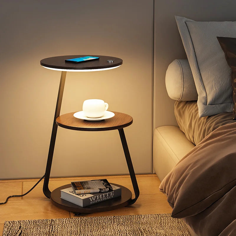Axyaa Smart Lamp with Wireless Charging and Storage Shelf