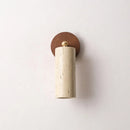 Axyaa Copper LED Wall Light Fixture Yellow Travertine Stone Bedside Lamp Wall Sconce