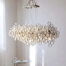 Axyaa Modern Glass LED Chandelier: Elegant Lighting for Living, Dining, Bedroom & Study