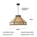 Axyaa Rattan Art Raffia Chandelier: Modern Japanese Style for Home Decoration