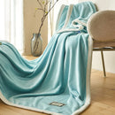 Axyaa Soft Flannel Blanket: All Season Lightweight Coral Fleece Throw for Sofa, Bed
