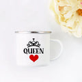 Axyaa His and Hers Lovers Camp Cup Enamel Mug Gift for Couples