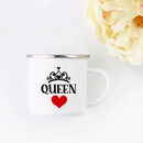 Axyaa His and Hers Lovers Camp Cup Enamel Mug Gift for Couples