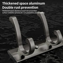 Axyaa Black/Gun Grey Wall Rack Bathroom Kitchen Hook Organizer Storage Shelf