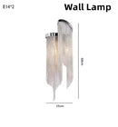 Axyaa Tassel Pendant Aluminum Chain Chandelier for Living Room Kitchen