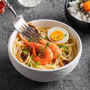 Axyaa Stone Patterned Ceramic Bowl with Lid for Soup, Dessert, Rice & Molecular Cuisine