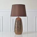 Axyaa Modern Brown Luxury Ceramic Table Lamps LED Artistic Design E27