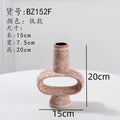 Axyaa Small Mouth Ceramic Vase: Artistic Flower Arrangement Hydroponic Ornament Decorative Flower Vase