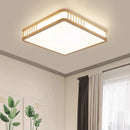 Axyaa Japanese Style Wood Ceiling Lamp - Modern Living Room Bedroom Lighting