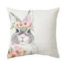 Axyaa Bunny Cushion Cover: Cartoon Rabbit Farmhouse Decor Pillowcase