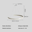 Axyaa Modern Black LED Chandelier Pendant Light for Foyer, Stairs, and Bar