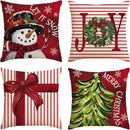 Axyaa Christmas Joy Snow Holiday Pillow Cover for Sofa Couch