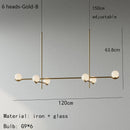 Axyaa Nordic Metal Chandelier Glass Pendant Light