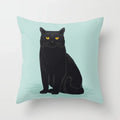 Axyaa Mint Green Geometric Animal Print Pillowcase for Home and Office Decor