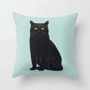 Axyaa Mint Green Geometric Animal Print Pillowcase for Home and Office Decor