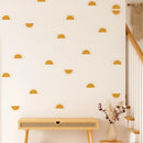 Axyaa Boho Yellow Orange Half Sun Wall Stickers for Home Decoration