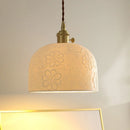 Axyaa Modern Ceramic Copper LED Pendant Lamps for Living Room and Bedroom
