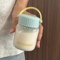 Axyaa Mini Glass Shaker Bottle with Lid and Handle - 200ml
