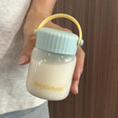 Axyaa 200ml Cute Glass Shaker Bottle for Coffee Juice Tea - Portable Kawaii Glass Cup