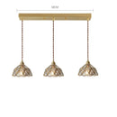 Axyaa Glass LED Pendant Lights Copper Modern Hanging Lamp