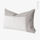 Axyaa Nordic Light Gray Stitching Lumbar Pillow for Winery Restaurant, Hotel, Living Room