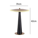 Axyaa Modern LED Black Metal Desk Lamp Acrylic Table Light for Home Hotel