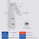Axyaa Bedside Reading Light, USB Charging, Adjustable 3W LED Spotlight, Bedroom & Hotel
