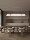 Axyaa Marble Luxury Pendant Light, Alabaster Hanging Lamp for Dining Room, High-end Lighting