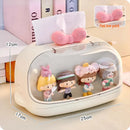 Axyaa Kawaii Tissue Box Holder Display Box Organizer Dolls Desktop Ornament