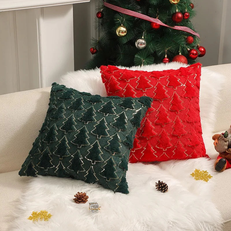 Plush Yellow Pillow Cover 45x45cm for Living Room Decor - Axyaa