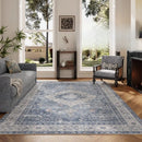 Axyaa Nordic Style Vintage Living Room Rug - Machine Washable & Non-slip