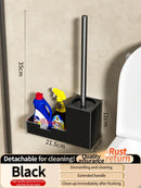 Axyaa Bathroom Toilet Shelf & Brush Storage