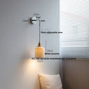 Axyaa Ceramic LED Wall Sconce Light Fixture with Pull Chain Switch