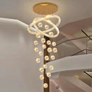 Axyaa Crystal Chandelier for Modern Home Stair, Living Room, Dining Room Lighting