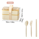 Axyaa Double-Layer Heatable Lunch Box with Tableware - Portable & Large Capacity