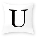 Axyaa Polyester Alphabet Cushion Cover 45X45cm for Home Sofa Decor