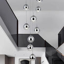 Axyaa Staircase Chandeliers LED Pendant Light Modern Home Decor Indoor Lighting