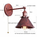 Axyaa Pink Retro LED Wall Light Fixture Industrial Vintage Iron Ambient Luminaire