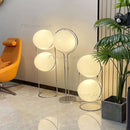 Axyaa Chrome LED Desk Lamp with White Acrylic Ball Lights