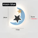Axyaa Rocket Moon Star LED Wall Lamp for Kids Room - Modern Creative Design