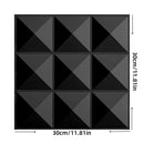 Axyaa 3D PVC Wall Panels for Indoor & Outdoor Decor, Pack of 12, Black & White