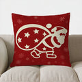 Axyaa Deer & Snowflakes Christmas Throw Pillow Cover - Sofa, Bedroom, Car - Cushion Cover