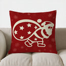 Axyaa Deer & Snowflakes Christmas Throw Pillow Cover - Sofa, Bedroom, Car - Cushion Cover