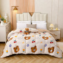 Cartoon Print Warm Winter Quilt: Single-Queen Size, Fluffy & Machine Washable by Axyaa.