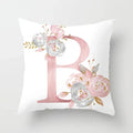 Axyaa Sweet Pink Alphabet Pillowcase for Home Decor
