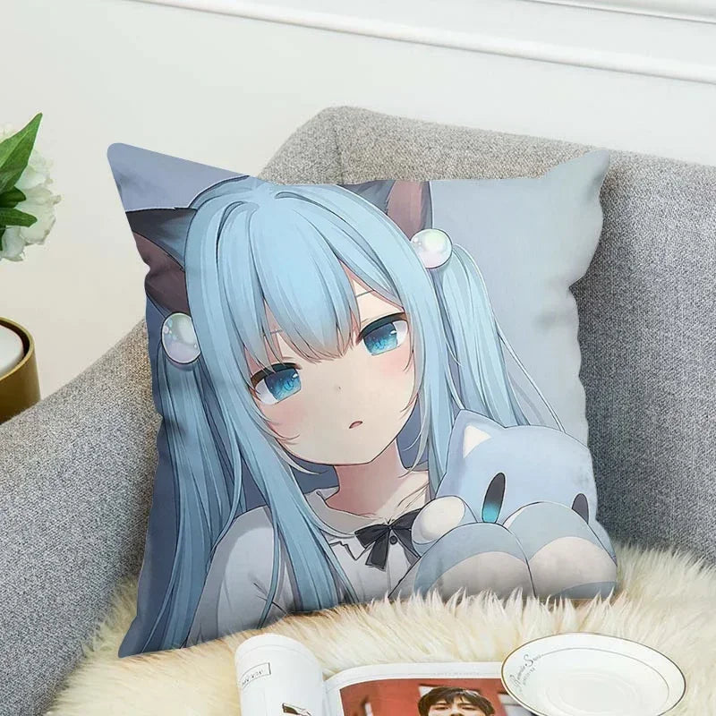 Axyaa Shizuku Anime Pillow Covers 45*45 Cushion Cover for Fall Decor