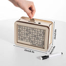 Axyaa Wooden Piggy Bank with Money Goals Counter for Kids and Adults