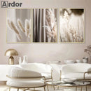 Axyaa Beige Bunny Tail Grass Pampas Reed Wall Art Print & Decor