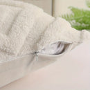 Axyaa Soft Faux Wool Throw Pillow Covers - 45x45 CM Solid Patterned Cushion Case